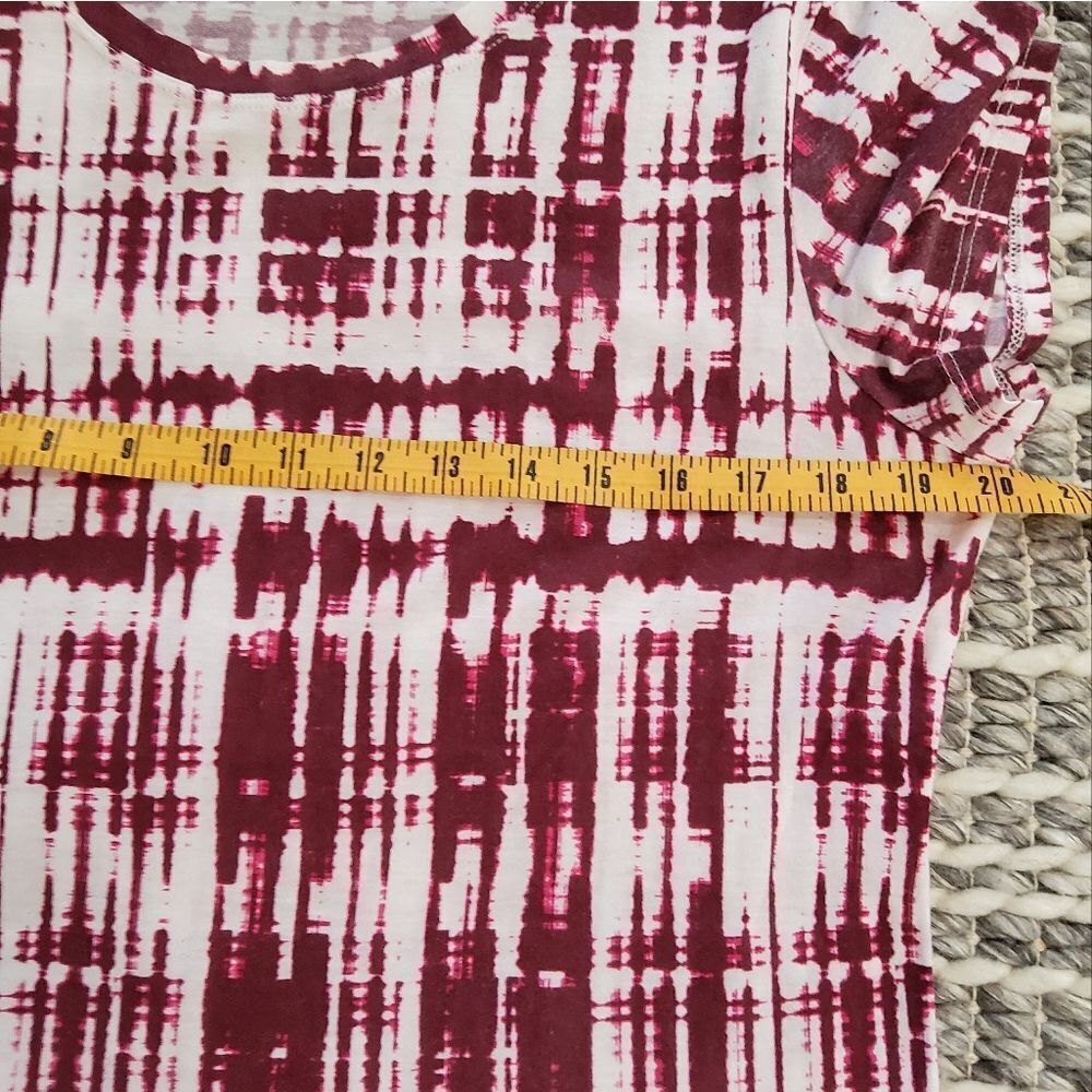 Vince Abstract Print T-shirt Short Sleeve Size L - Picture 7 of 9